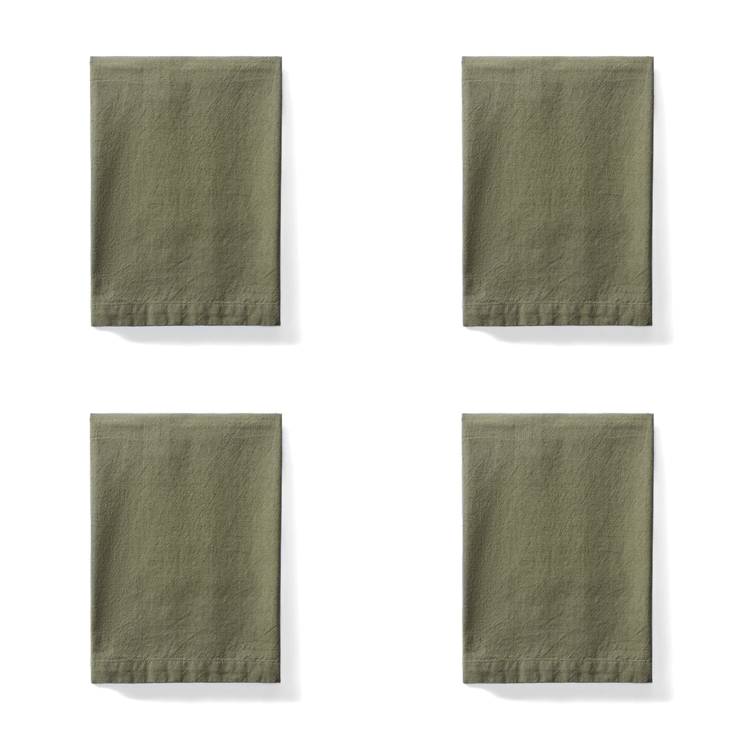 Sorrento Liveable Linen Napkins in Green / Set of 4