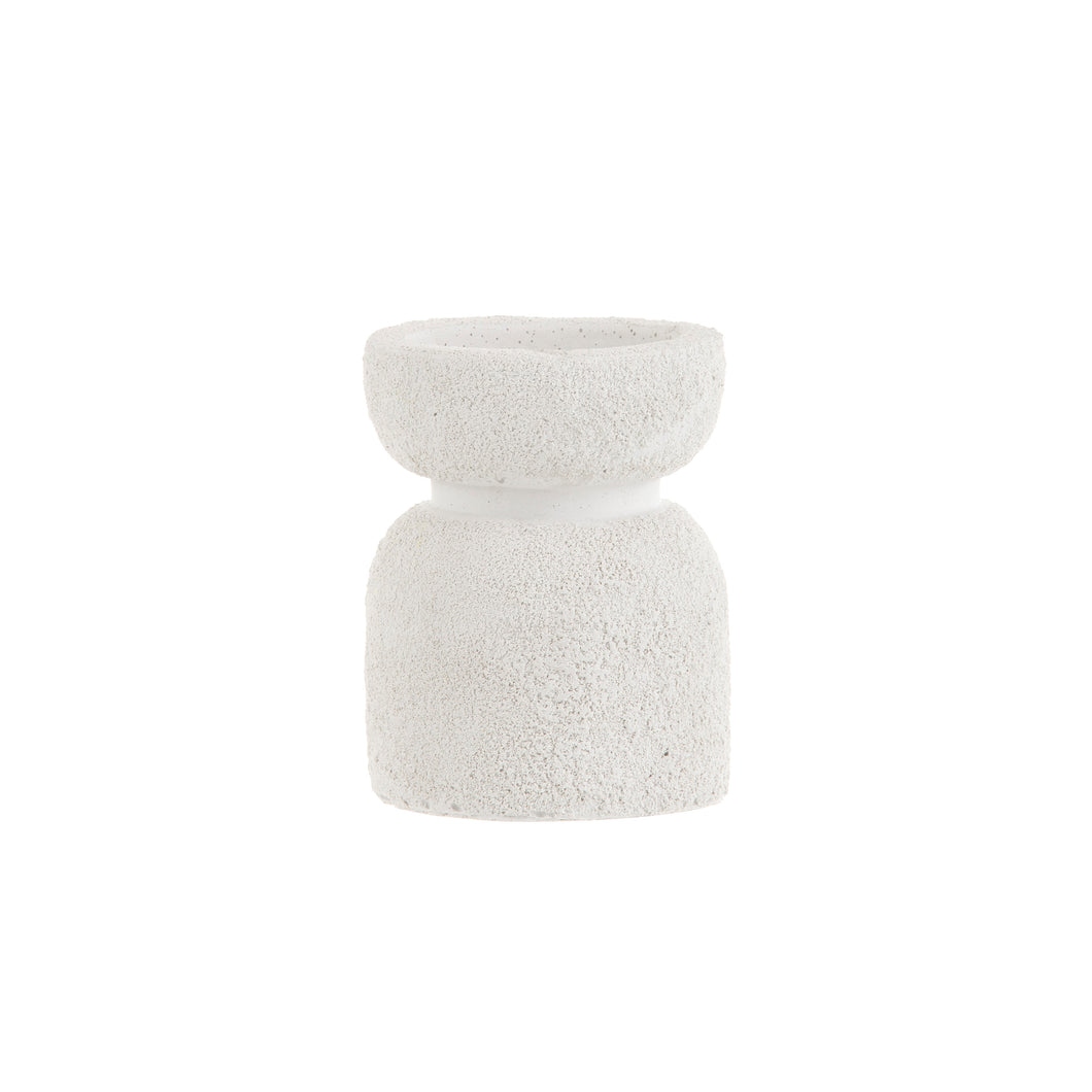 Emporium Small White Sand Candle Holder