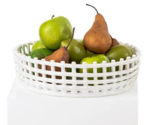 Load image into Gallery viewer, Ceramic White Lattice Bowl
