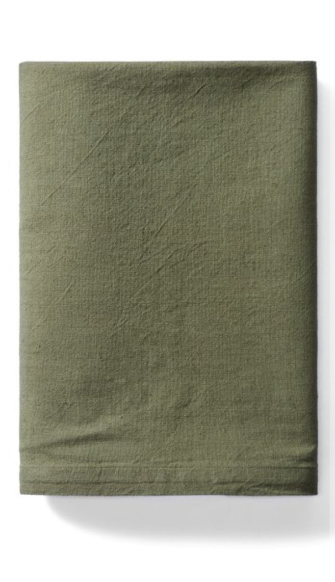 Sorrento Liveable Linen Tablecloth in Green