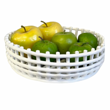 Load image into Gallery viewer, Ceramic White Lattice Bowl
