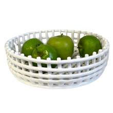 Load image into Gallery viewer, Ceramic White Lattice Bowl

