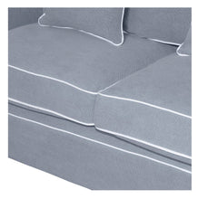 Load image into Gallery viewer, Noosa 2 Seat Sofa in Grey with White Piping
